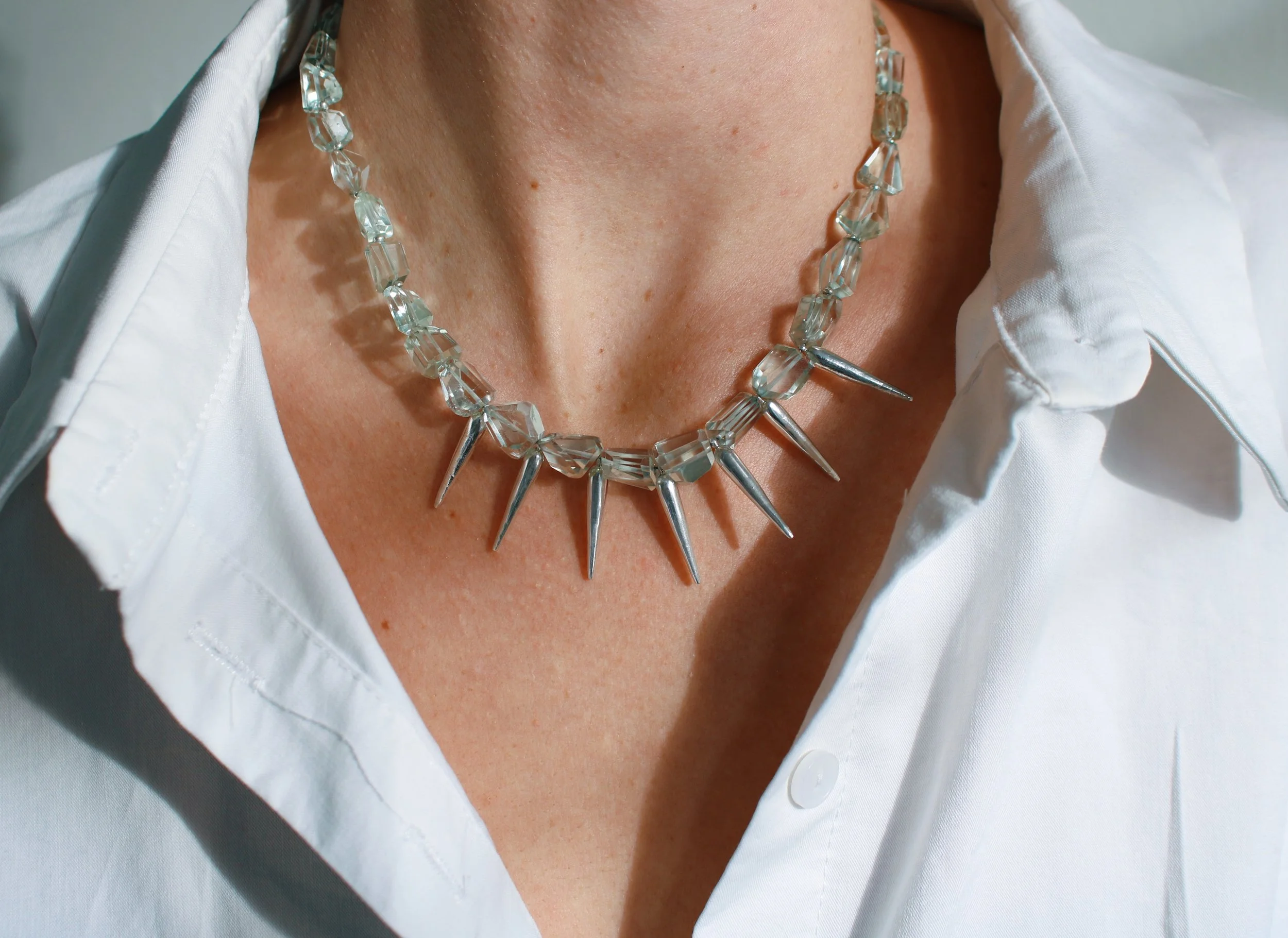 Prasiolite Spike Necklace