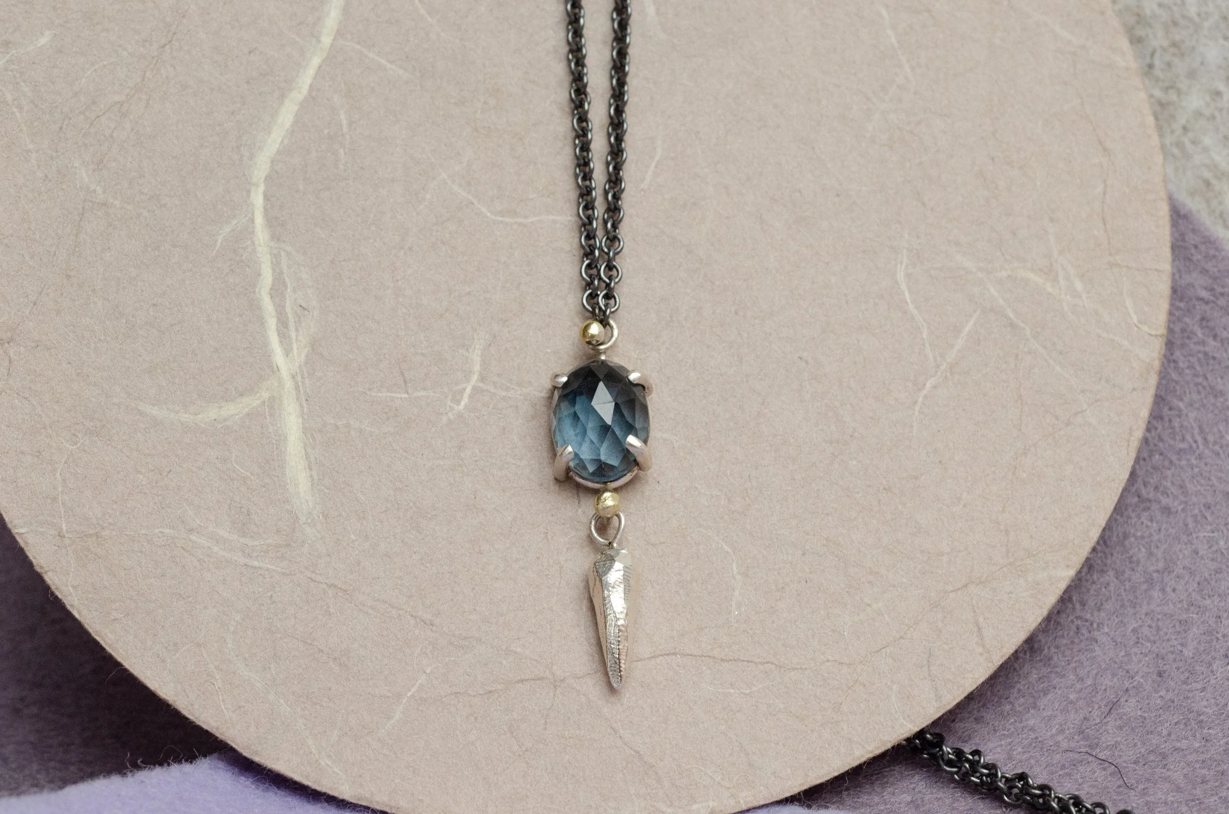 Hewn Blue Topaz Necklace