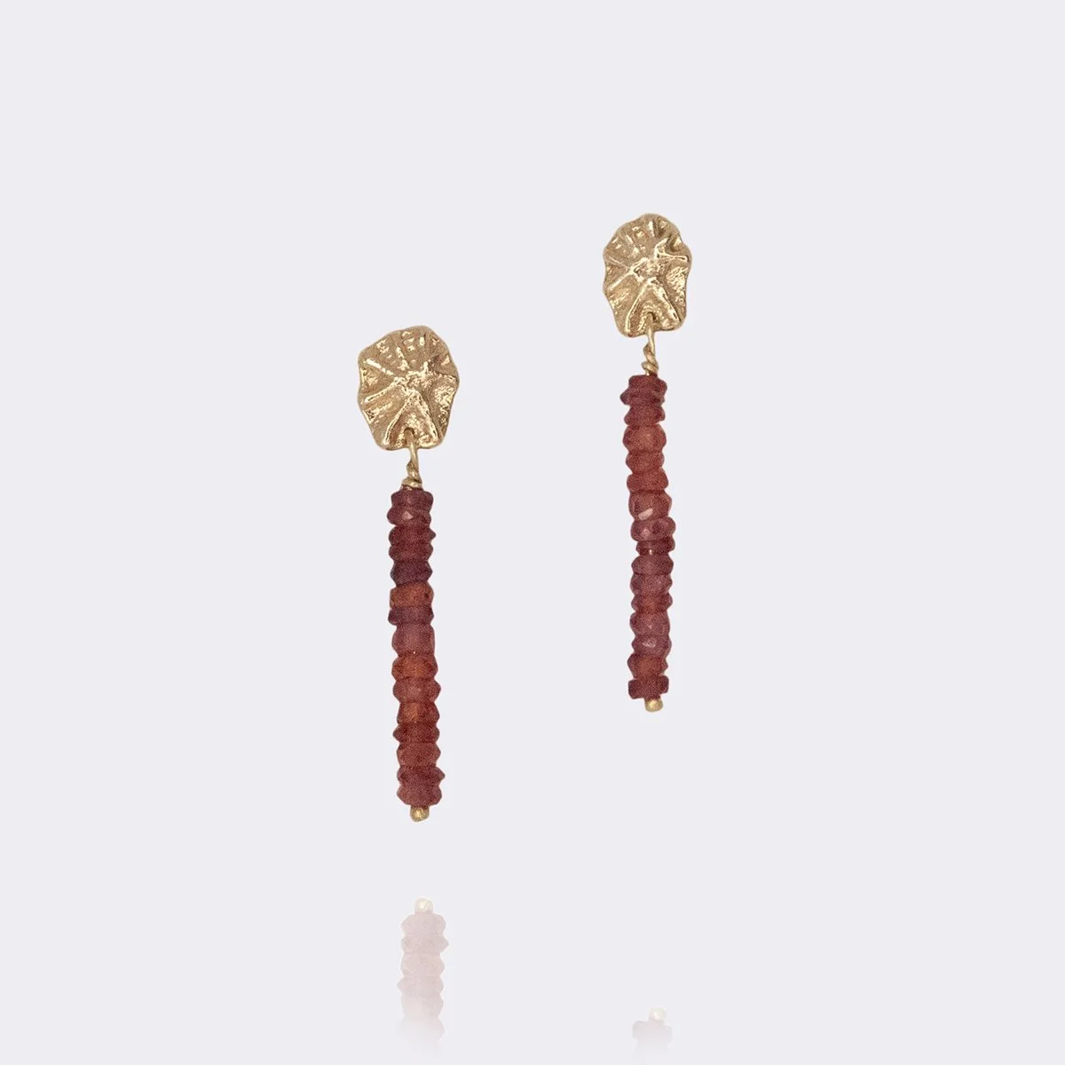 Relic Red Sapphire Earrings