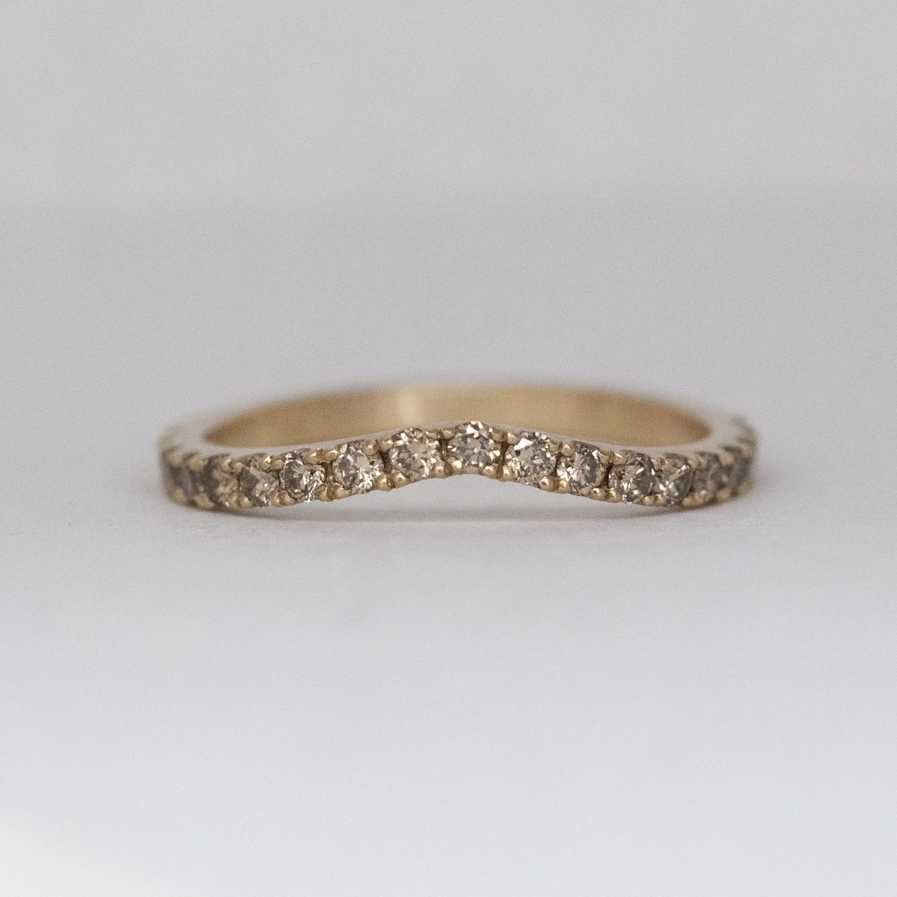 Champagne Diamond Contour Band