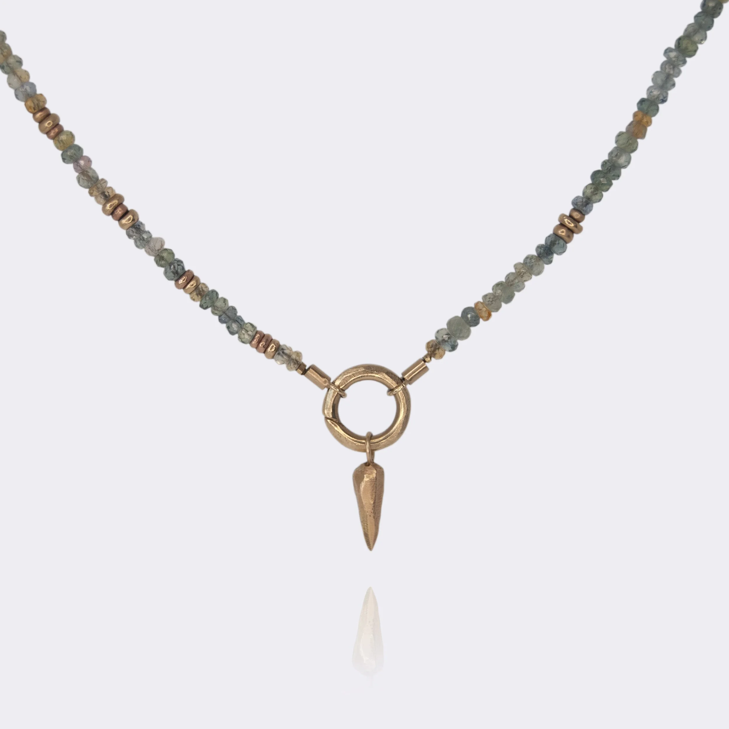 Sapphire 'Hewn' Charm Necklace