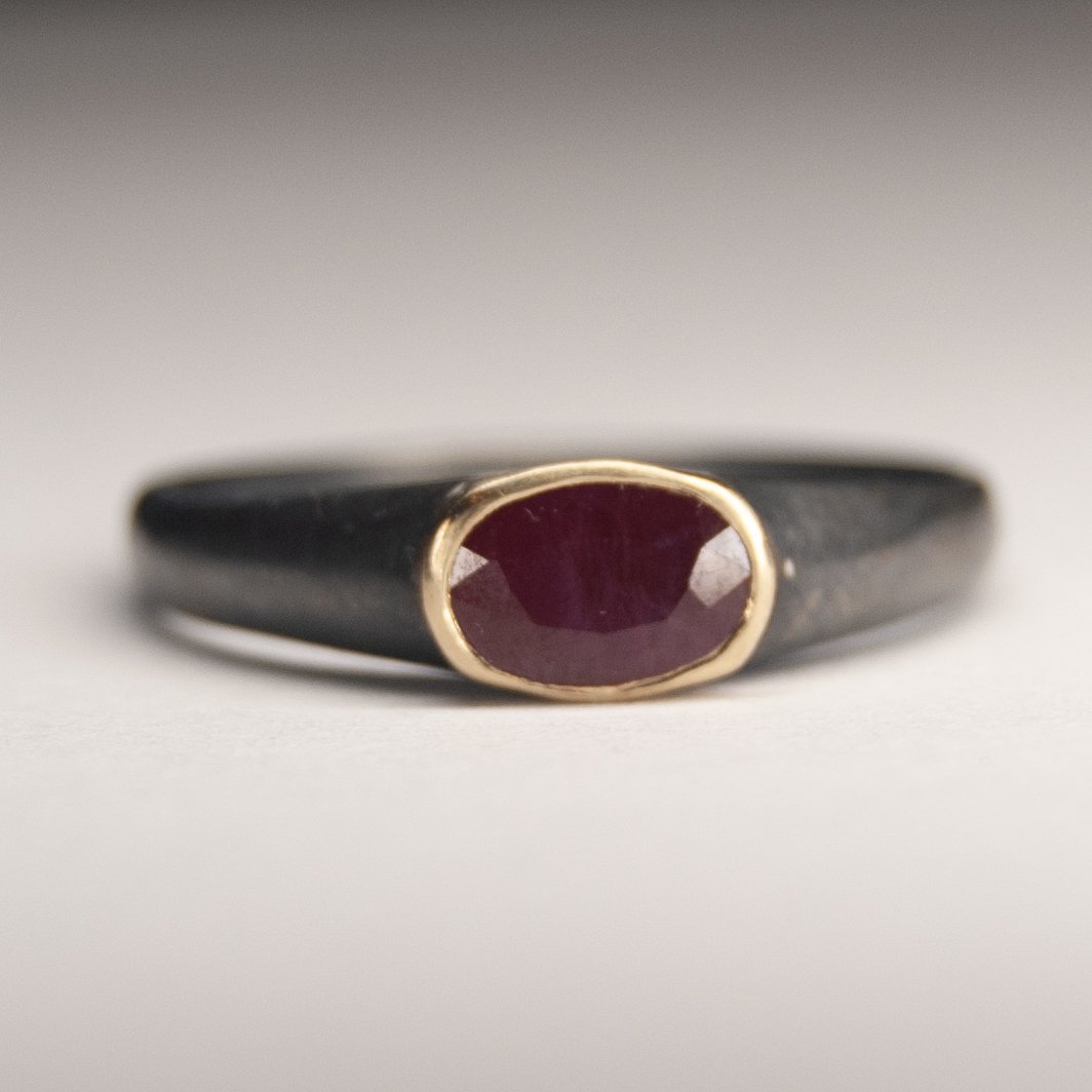 East-West Ruby Ring