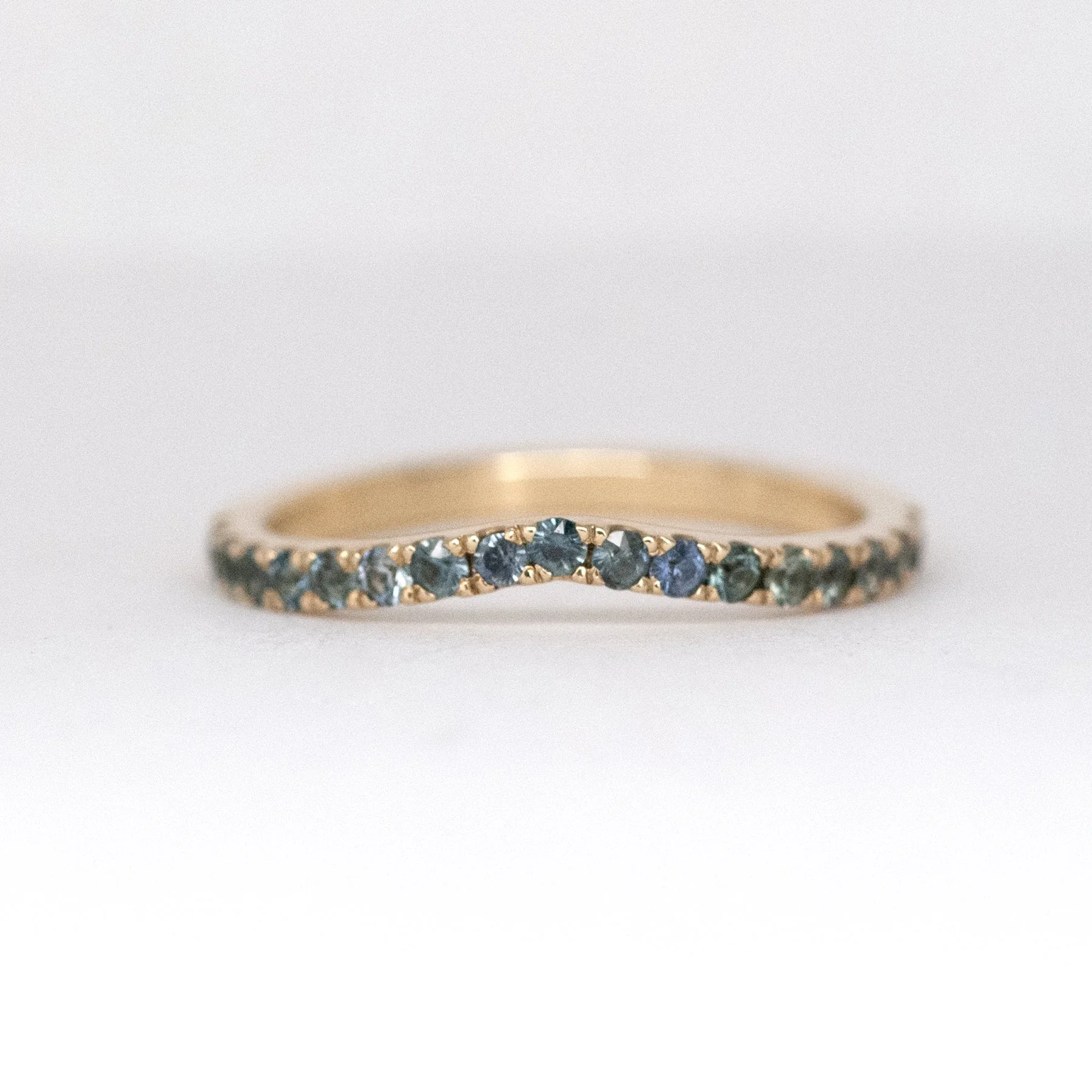 Sky Blue Sapphire Contour Band