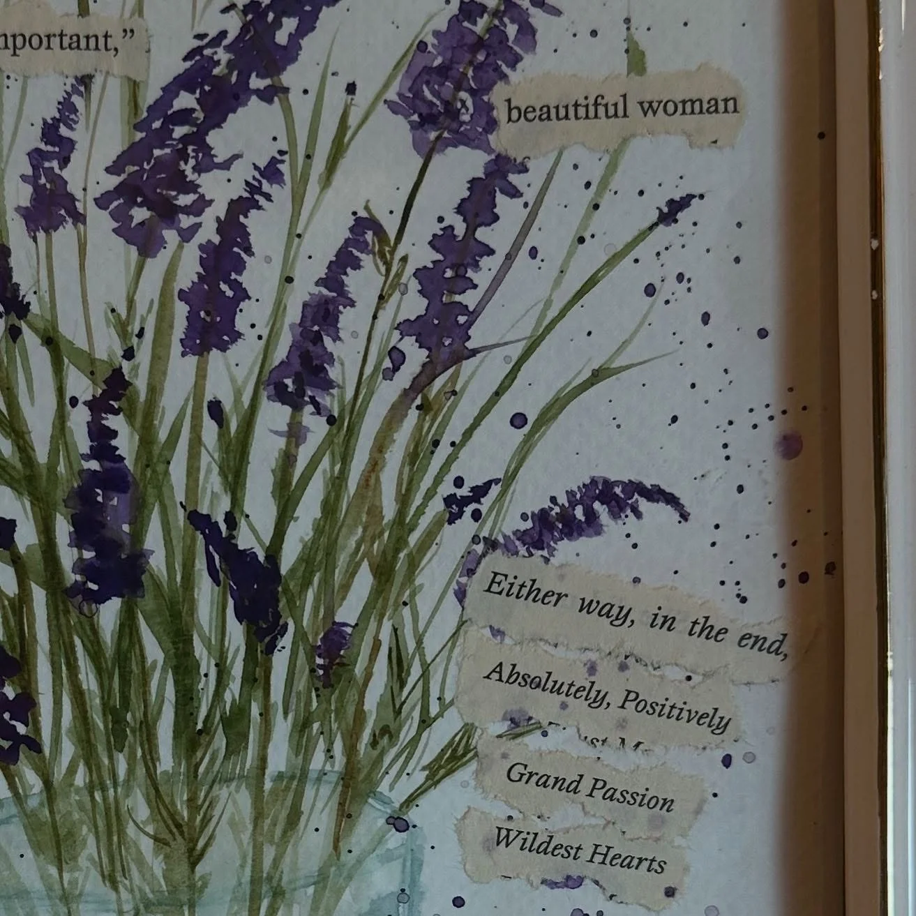 🧶 Another collage of words and watercolors&hellip; these are fast becoming one of my favorite things to make! 🧶