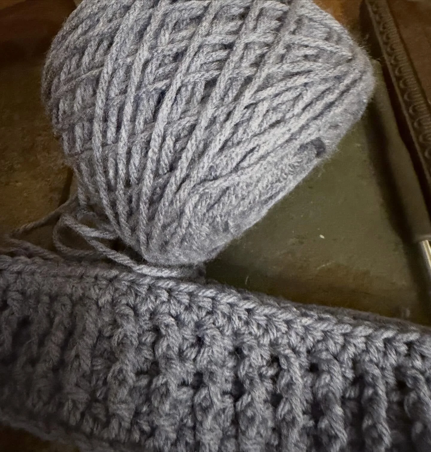 🧶 Some days it takes many hours to make a little bit of a project. And that is a-okay! Progress is progress&hellip; I am grateful. I am I am I am &hellip;. 🧶 #lifeislikeaballofyarn #parkinsonwarrior