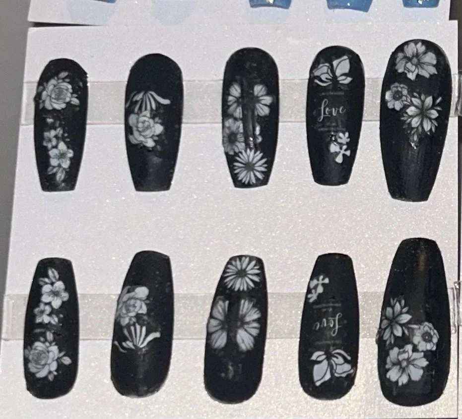 Black Rose Nail set
