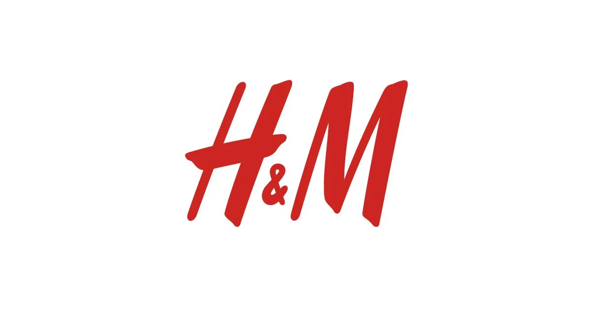 H&M logo in red on a white background.
