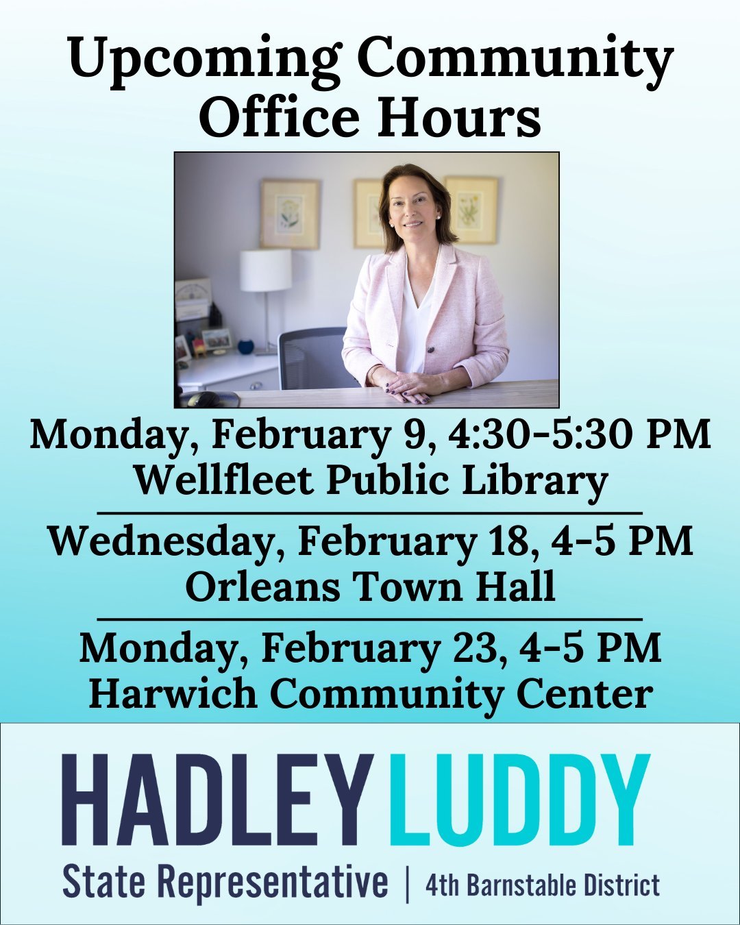 I hope you will join me this month during office hours!