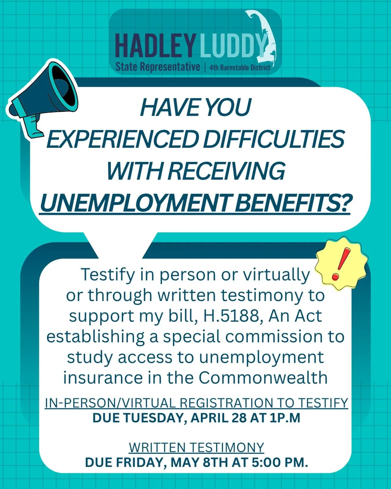 Sign up by 1 PM today to testify tomorrow here: https://bit.ly/48XRrz0 or send written or pre-recorded testimony may be submitted until Friday, May 8th at 5:00 PM via email to labor.workforce.development@gmail.com