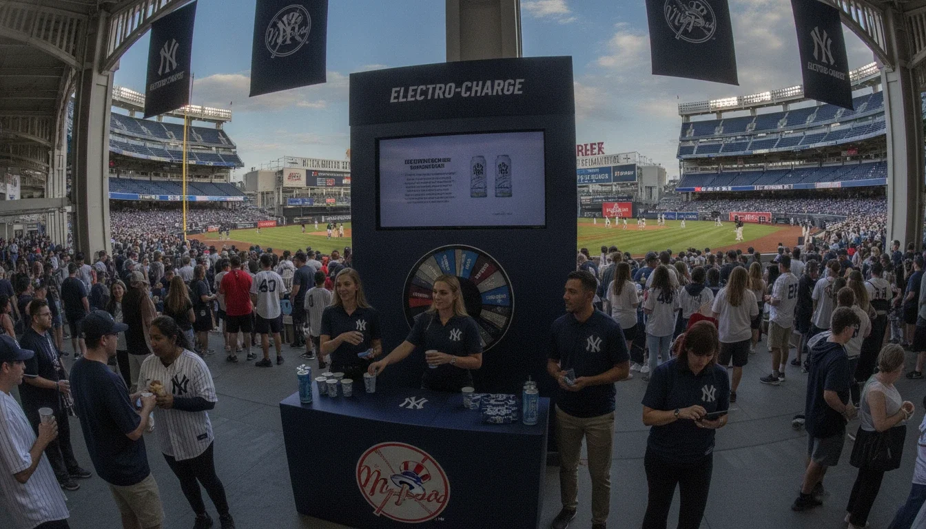 Brand ambassadors working a live activation at Yankee Stadium, Bronx, NY
