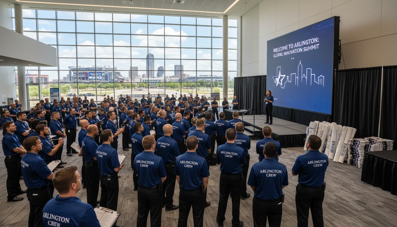 event staff crew briefing convention Arlington Texas DFW