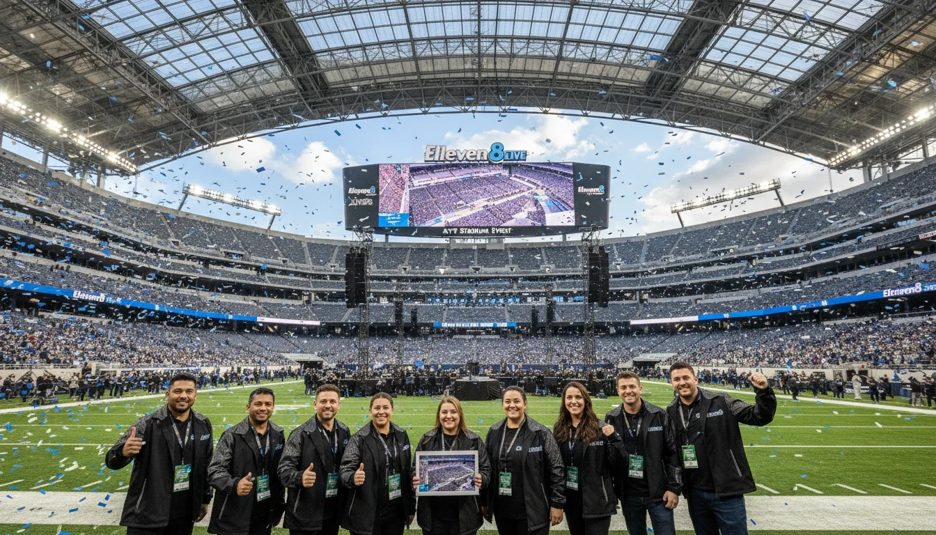 Eleven8 event staffing team at AT&T Stadium Arlington Texas