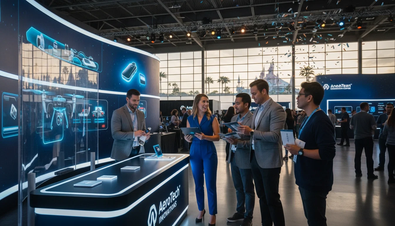 Promotional staff greeting guests at an Anaheim product launch event