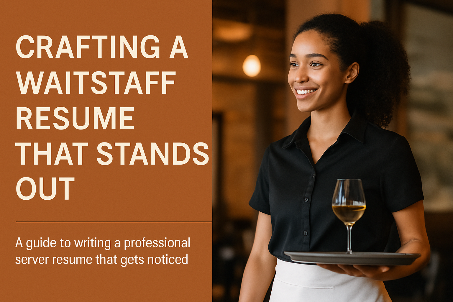 Free Waitstaff Resume Template - Google Docs