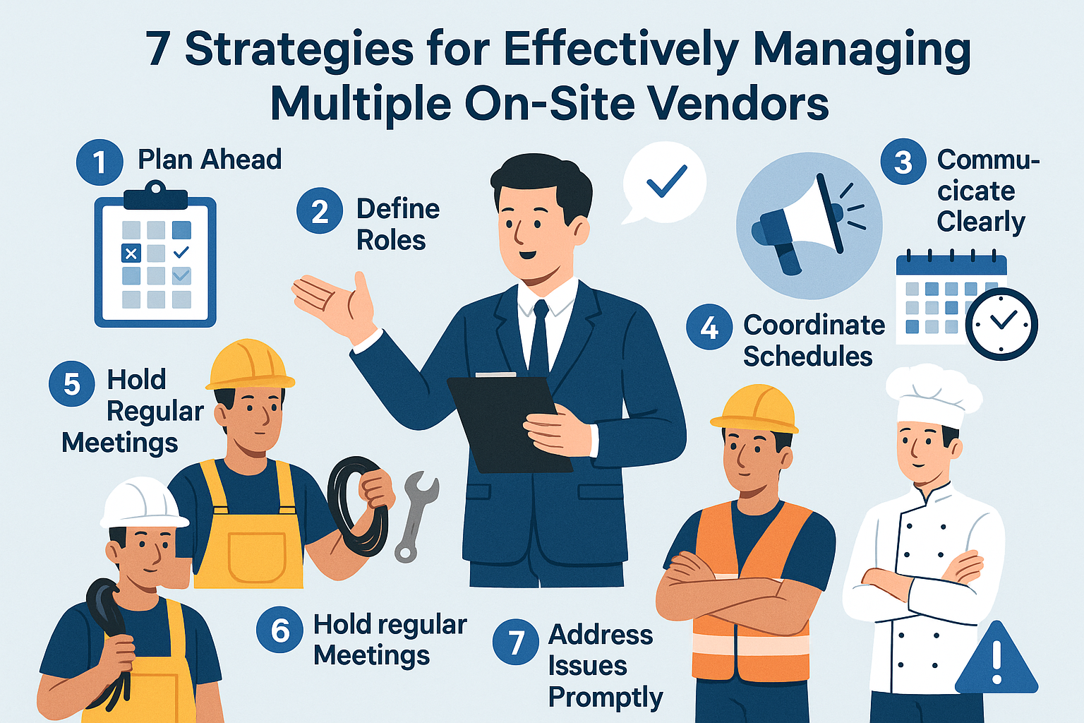 7 Strategies for Effectively Managing Multiple On-Site Vendors