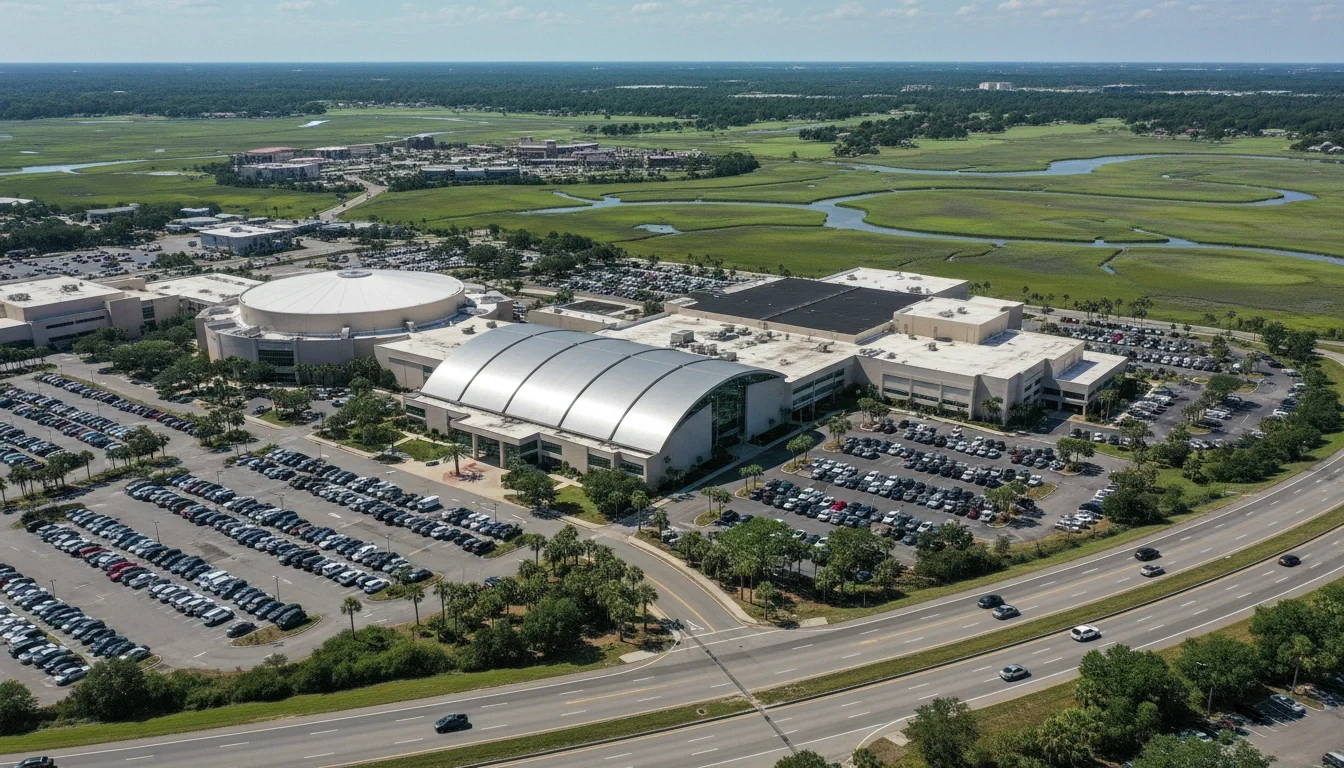 Charleston Area Convention Center North Charleston SC trade show venue aerial