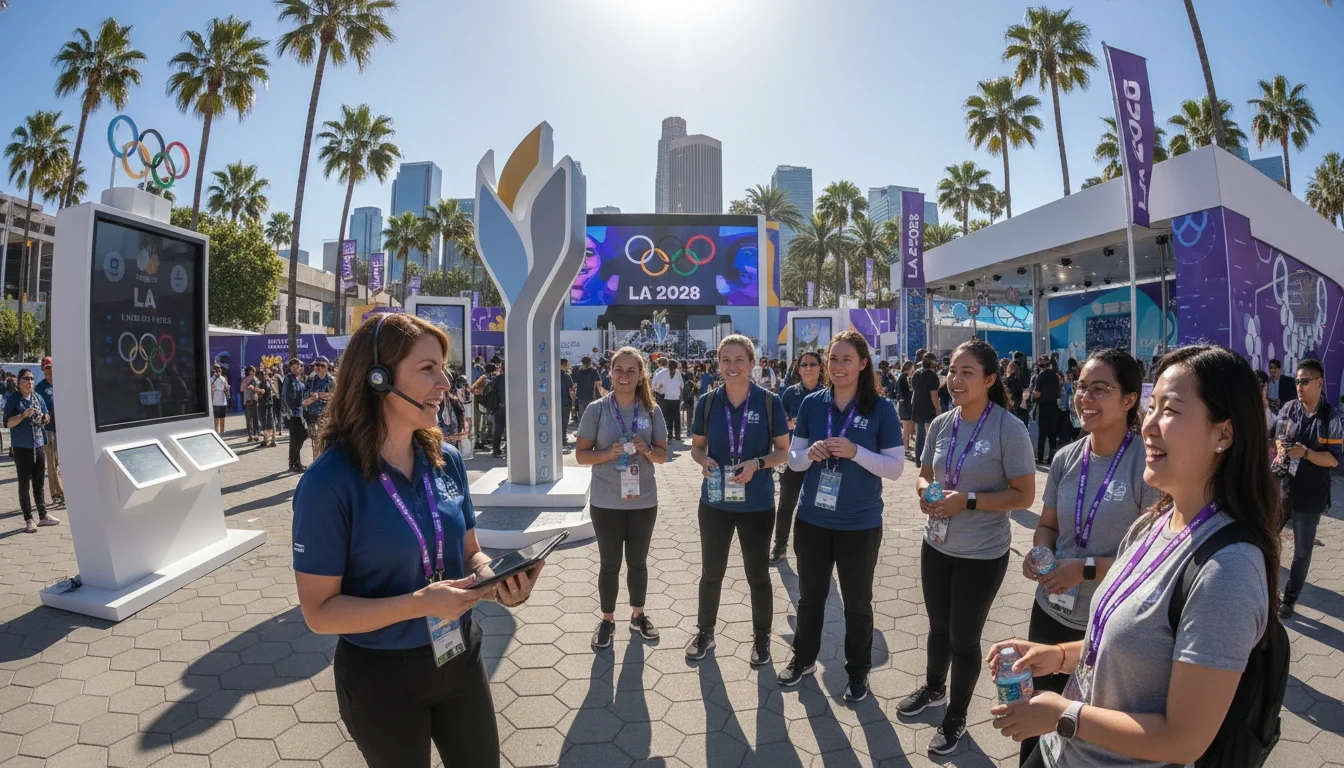 event coordinator managing brand activation staff Los Angeles Olympics 2028