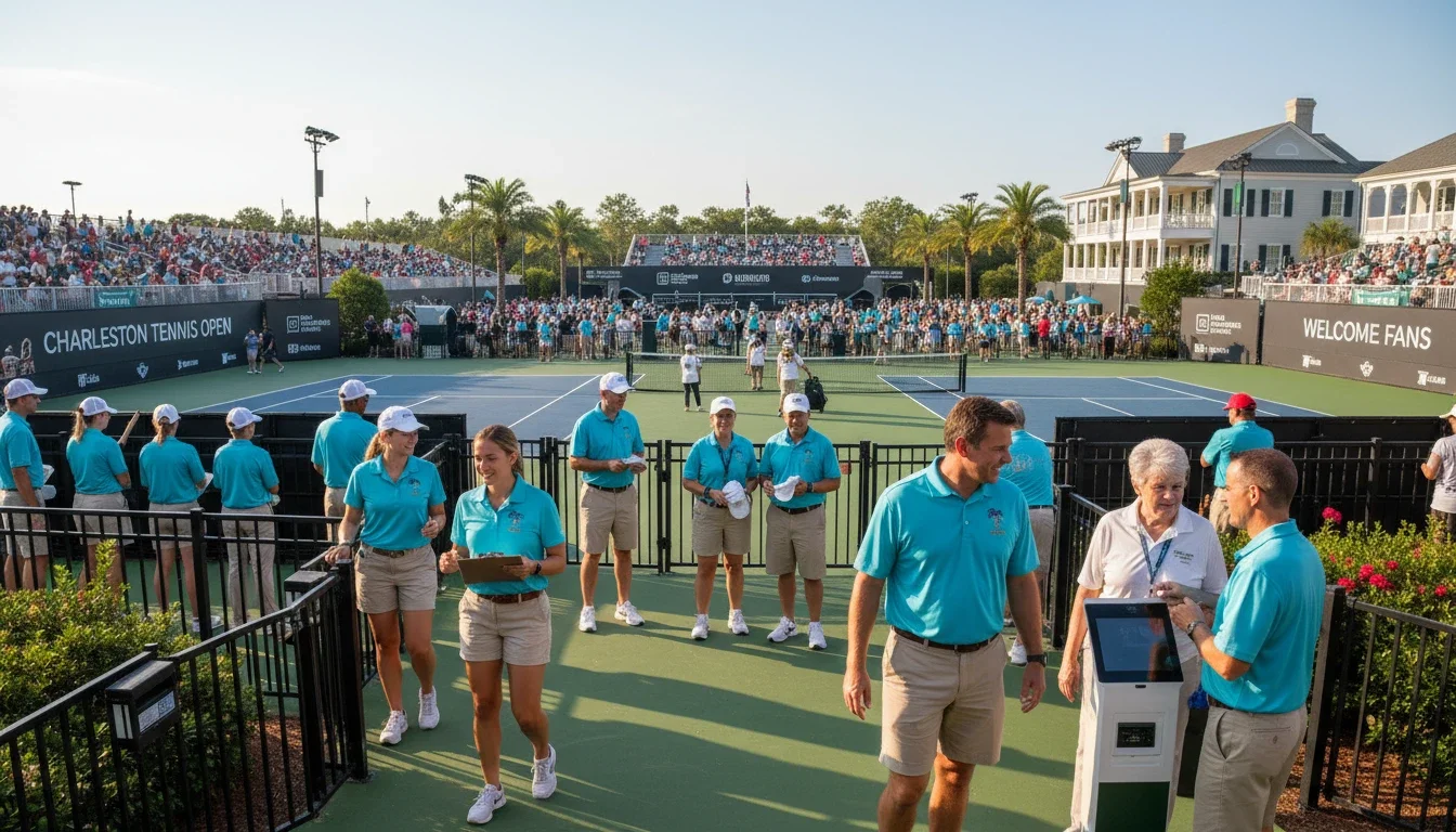 event staff at Credit One Charleston Open tennis tournament in Charleston South Carolina