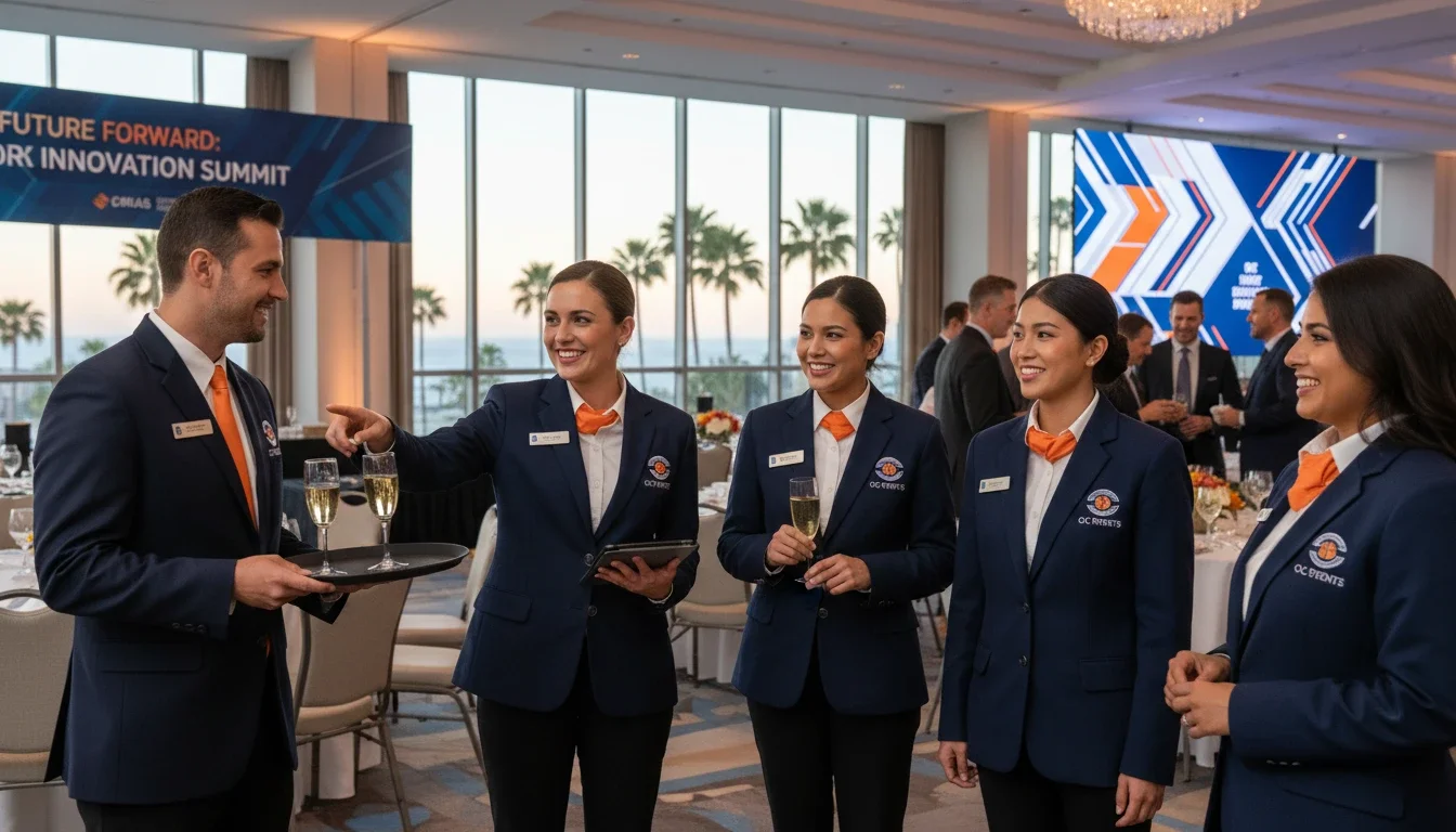 professional promotional staff uniforms at Orange County event activation
