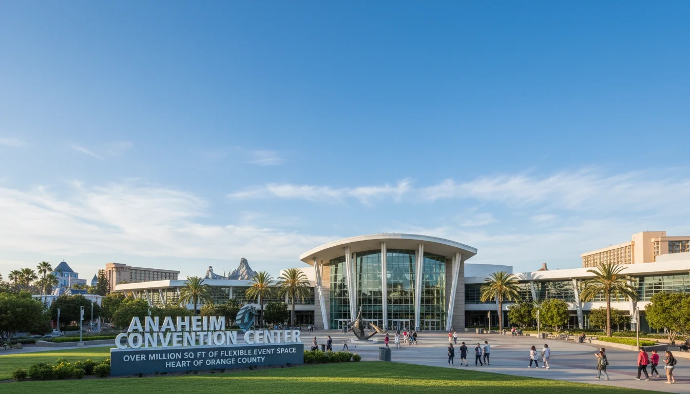 Anaheim Convention Center interior exhibit hall with event setup Orange County