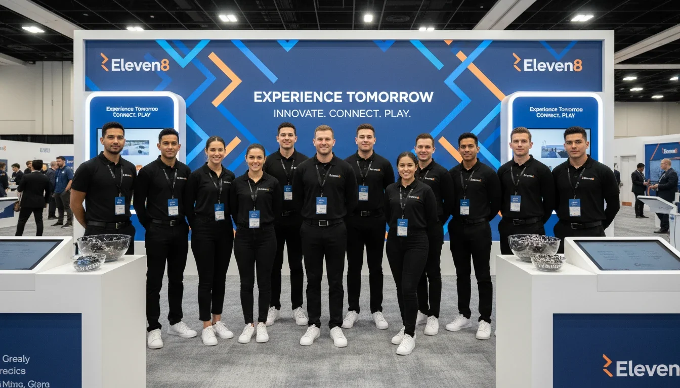 Eleven8 event staff at a brand activation, prepared and in uniform