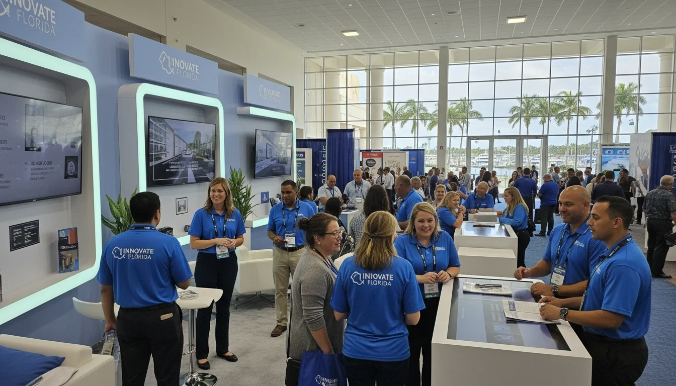 trade show booth staff at Tampa Convention Center