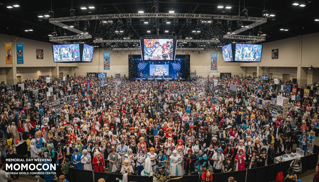 Thousands of attendees pack the Georgia World Congress Center for MomoCon each Memorial Day weekend