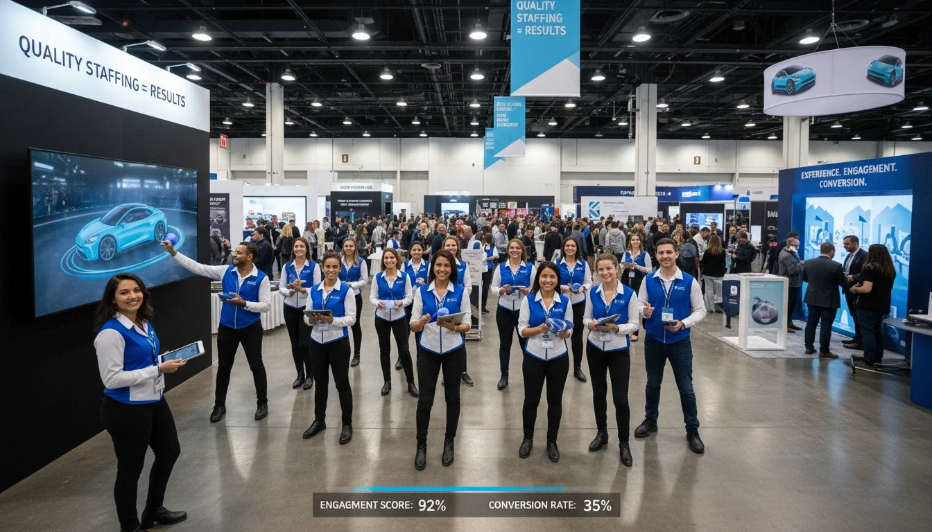 Brand ambassador event staff at a large outdoor World Cup fan activation