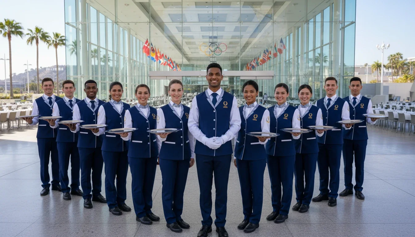 professional hospitality staff team VIP event Los Angeles 2028 Olympics