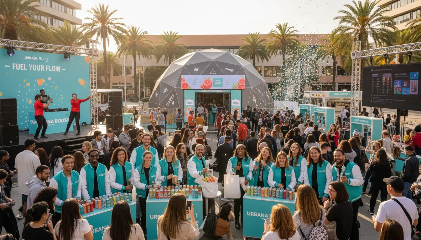 Brand ambassador team engaging consumers at a multi-city experiential marketing activation
