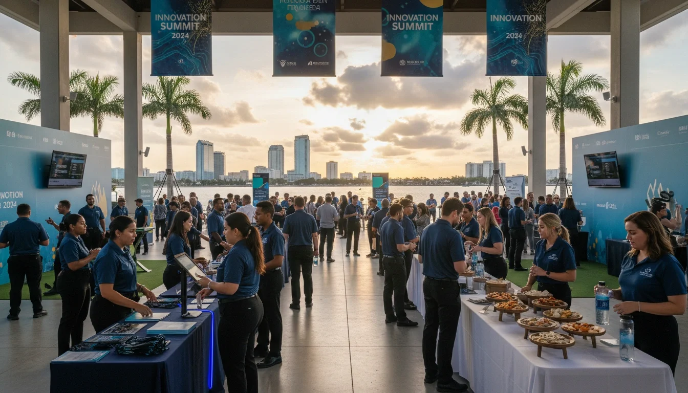 Professional event staff at a Tampa venue activation