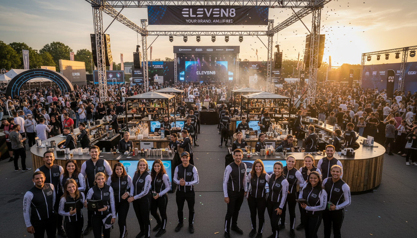 Professional event staff brand ambassadors working at Kansas City event activation