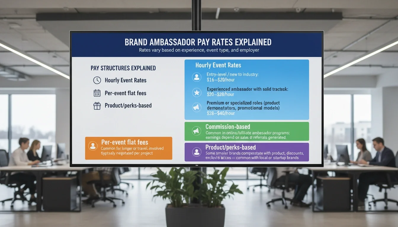 brand ambassador salary Baltimore Maryland pay rates