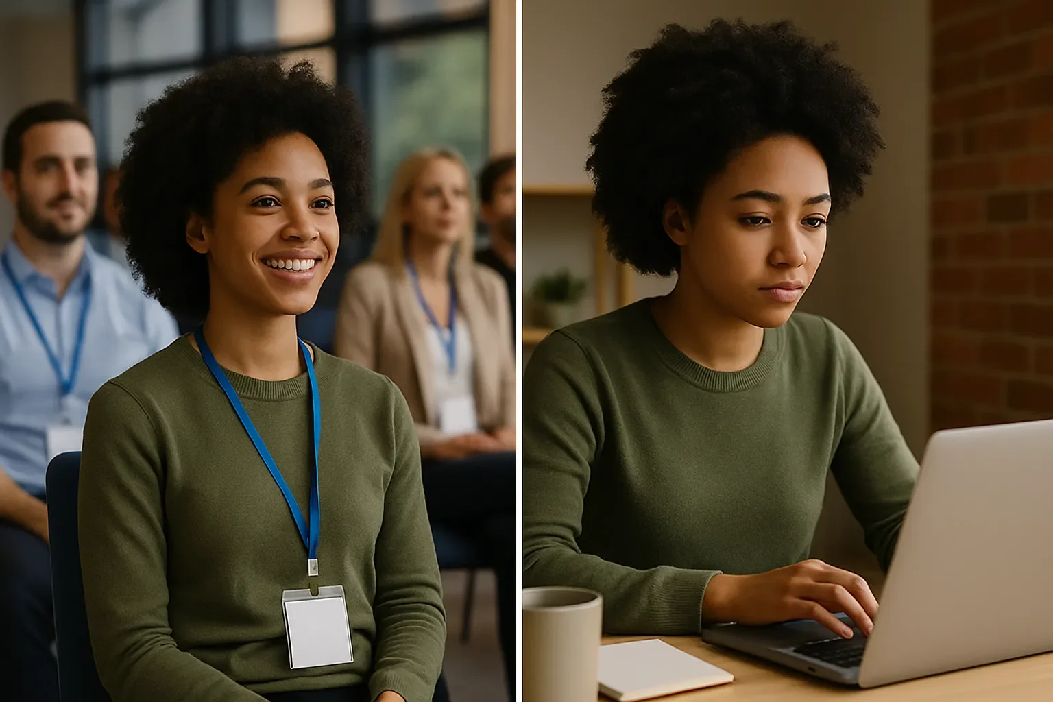 attending an event vs working