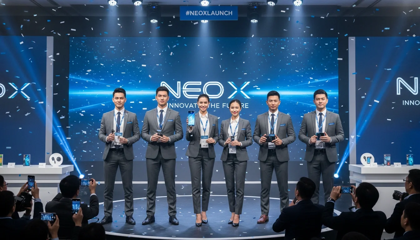 Professional brand ambassadors at a product launch event