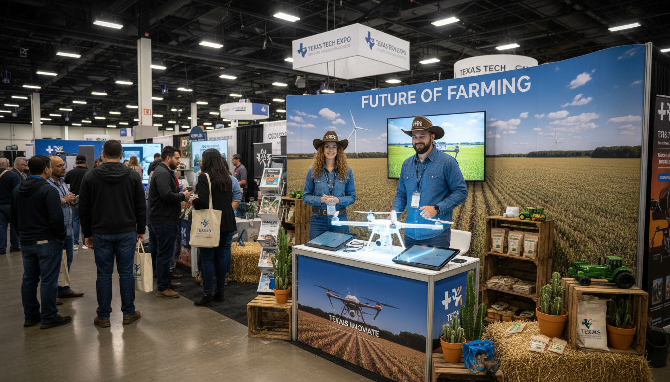 Brand ambassadors at a Texas trade show product demonstration