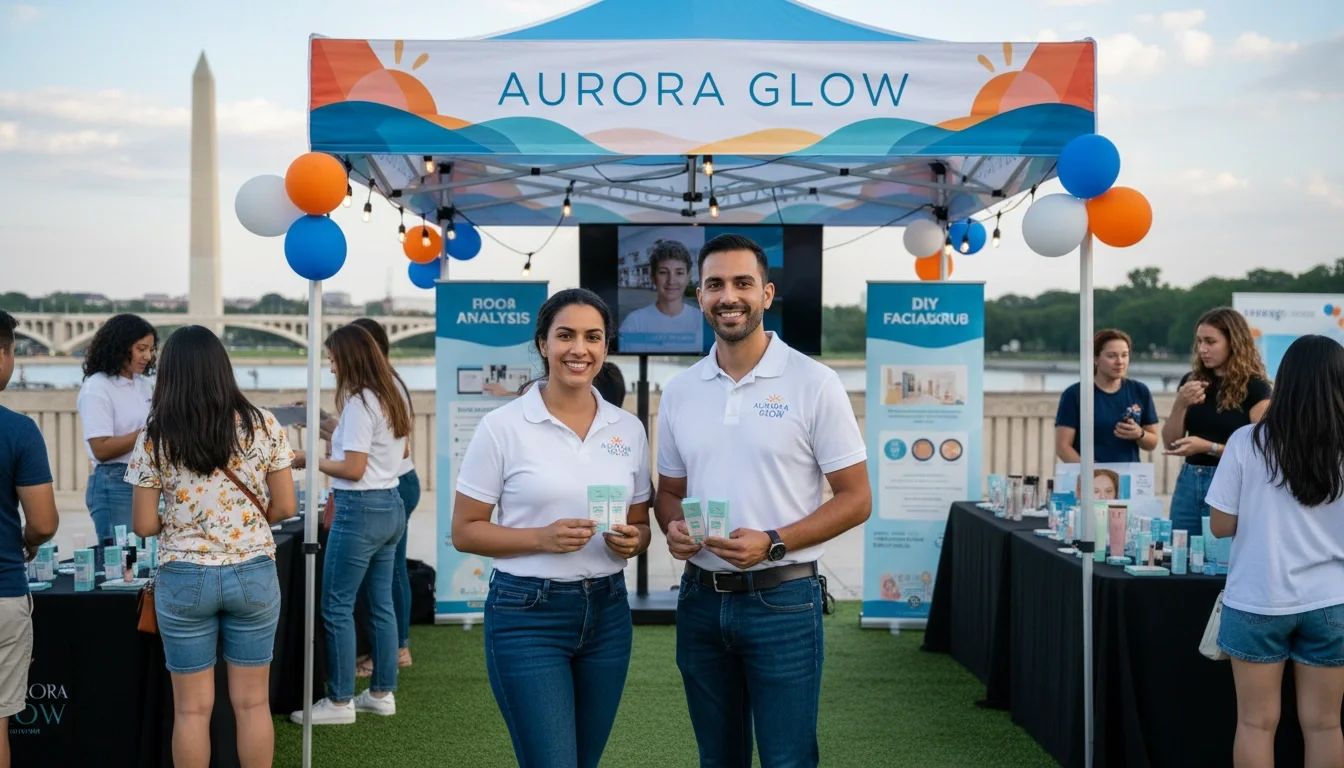Brand ambassadors at an outdoor event activation in Arlington Texas