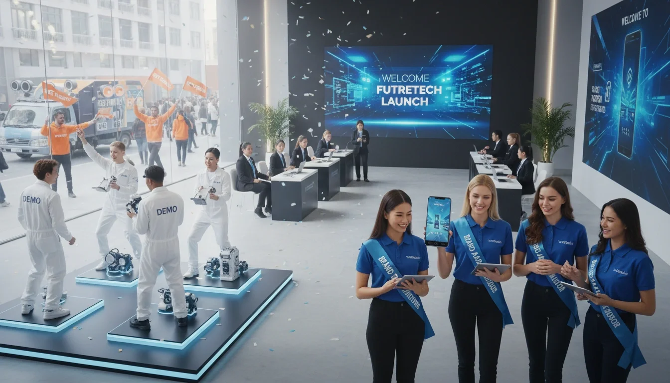 Types of Promotional Staff for a Product Launch (Brand Ambassadors, Demo Staff, Registration Teams, Street Teams)