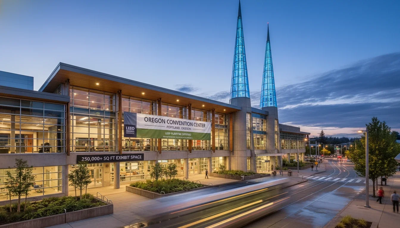 Oregon Convention Center interior exhibit hall Portland event venue