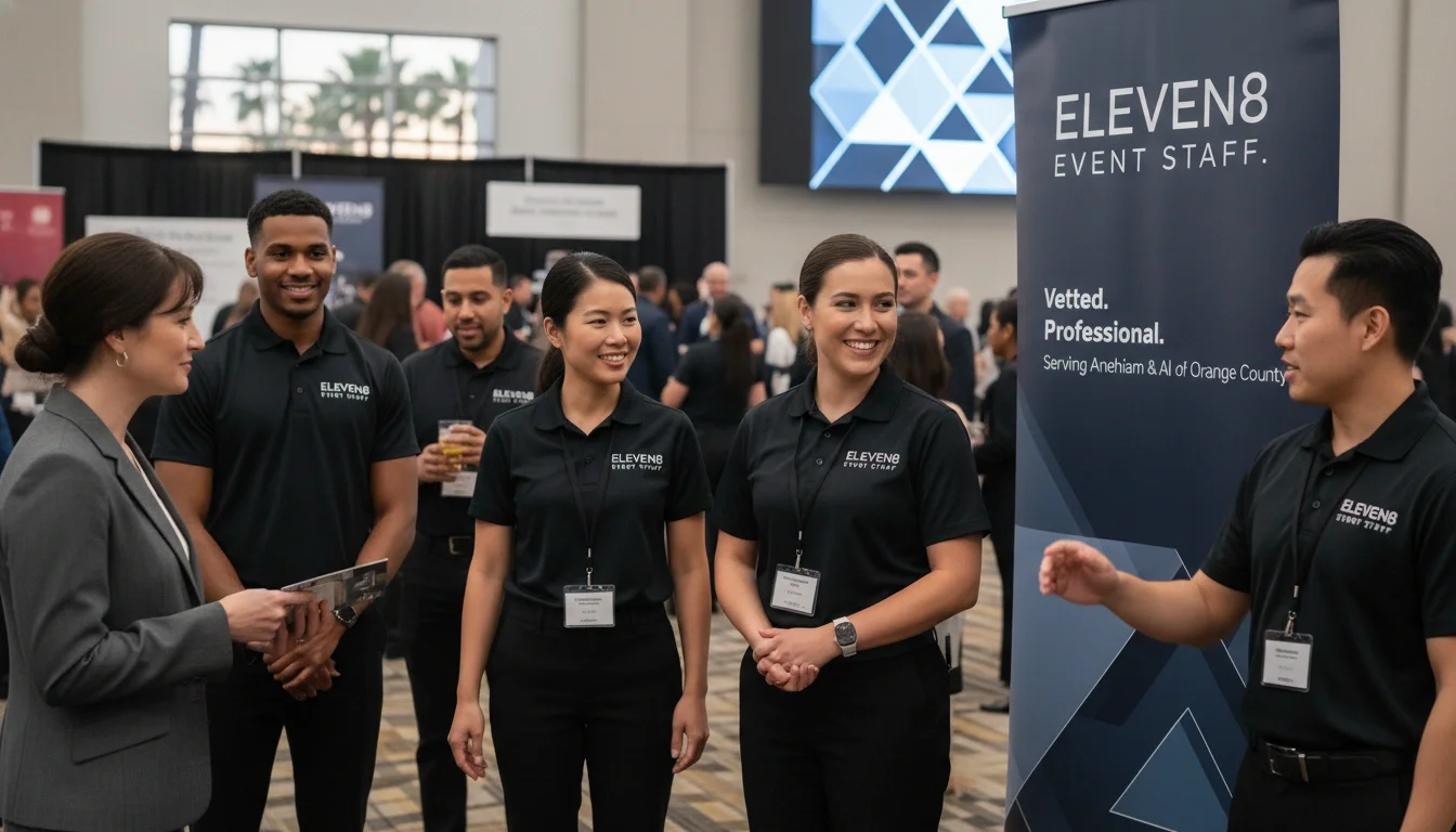 Eleven8 event staffing agency Anaheim Orange County professional staff