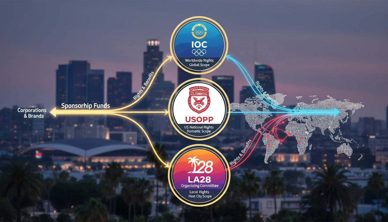 Olympic sponsorship structure diagram IOC TOP USOPP LA28 OCOG 2028