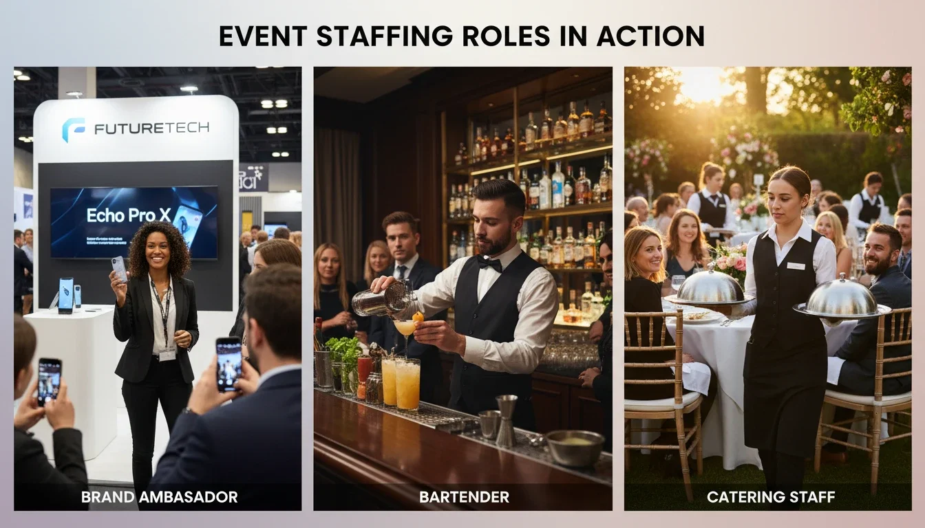 event staff hourly rates by role Charlotte NC