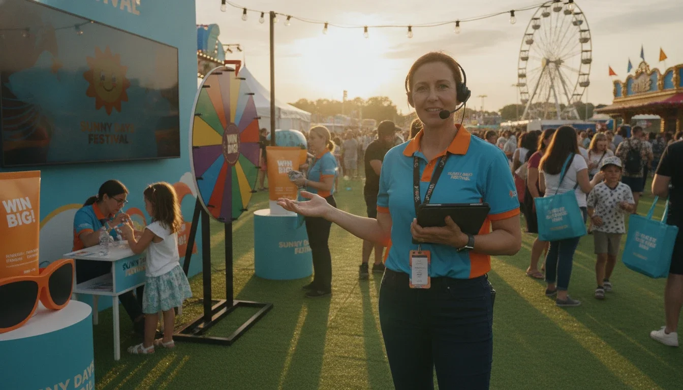 Professional event staff ensure brand activations run at full strength from opening day through the fair's final hours