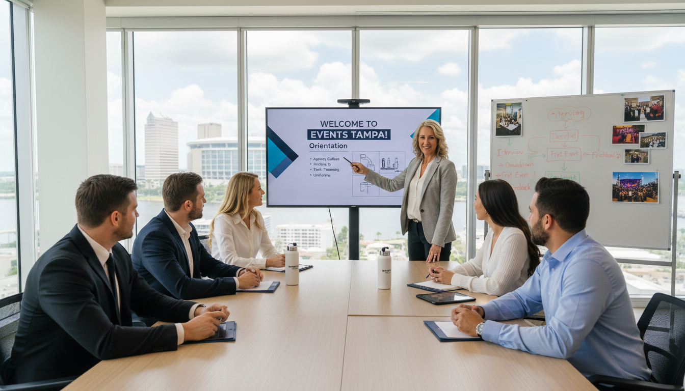 Event staffing agency interview and onboarding process in Tampa