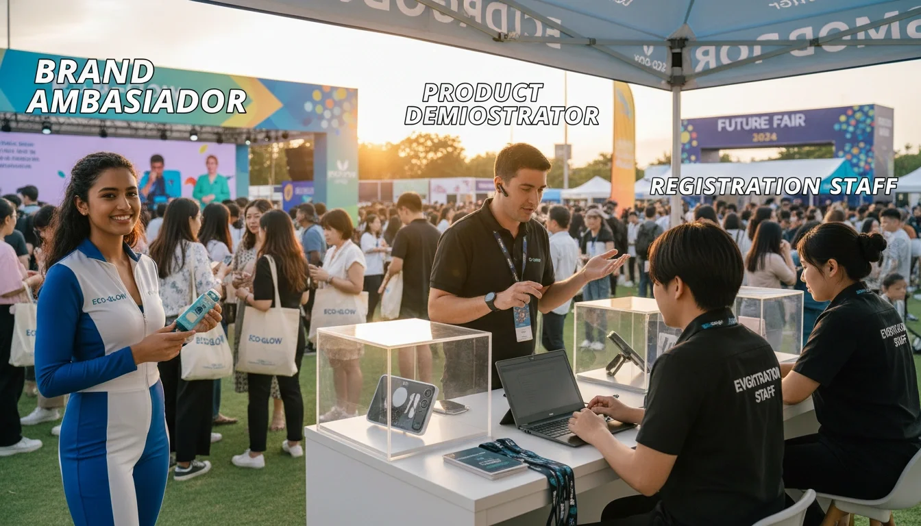 types of promotional event staff for product launch