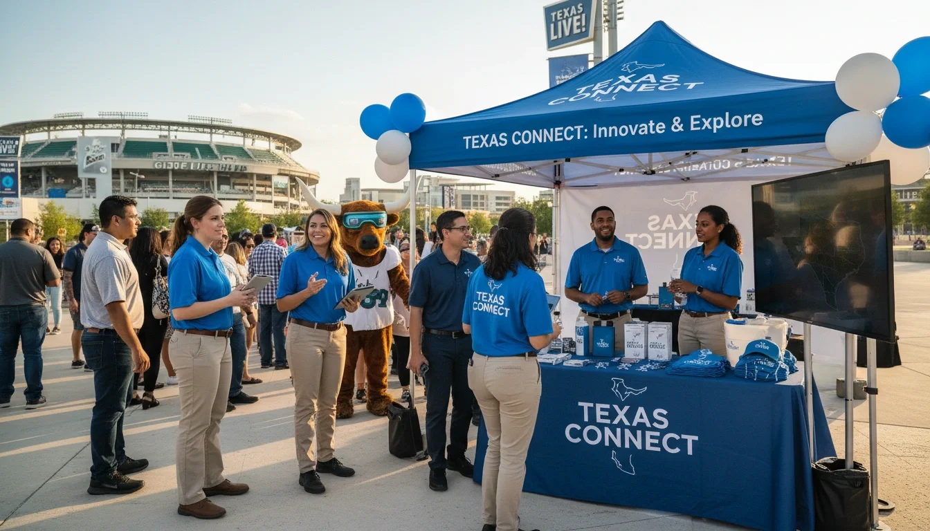 Professional event staff team at a brand activation event in Arlington Texas