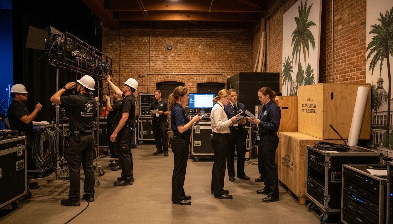 event production staff working at Spoleto Festival USA in Charleston South Carolina