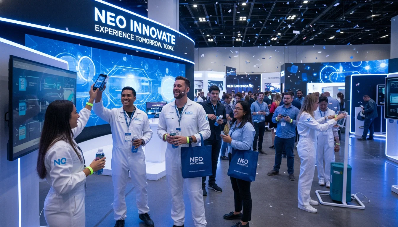 Product demonstrators engaging attendees at a brand activation