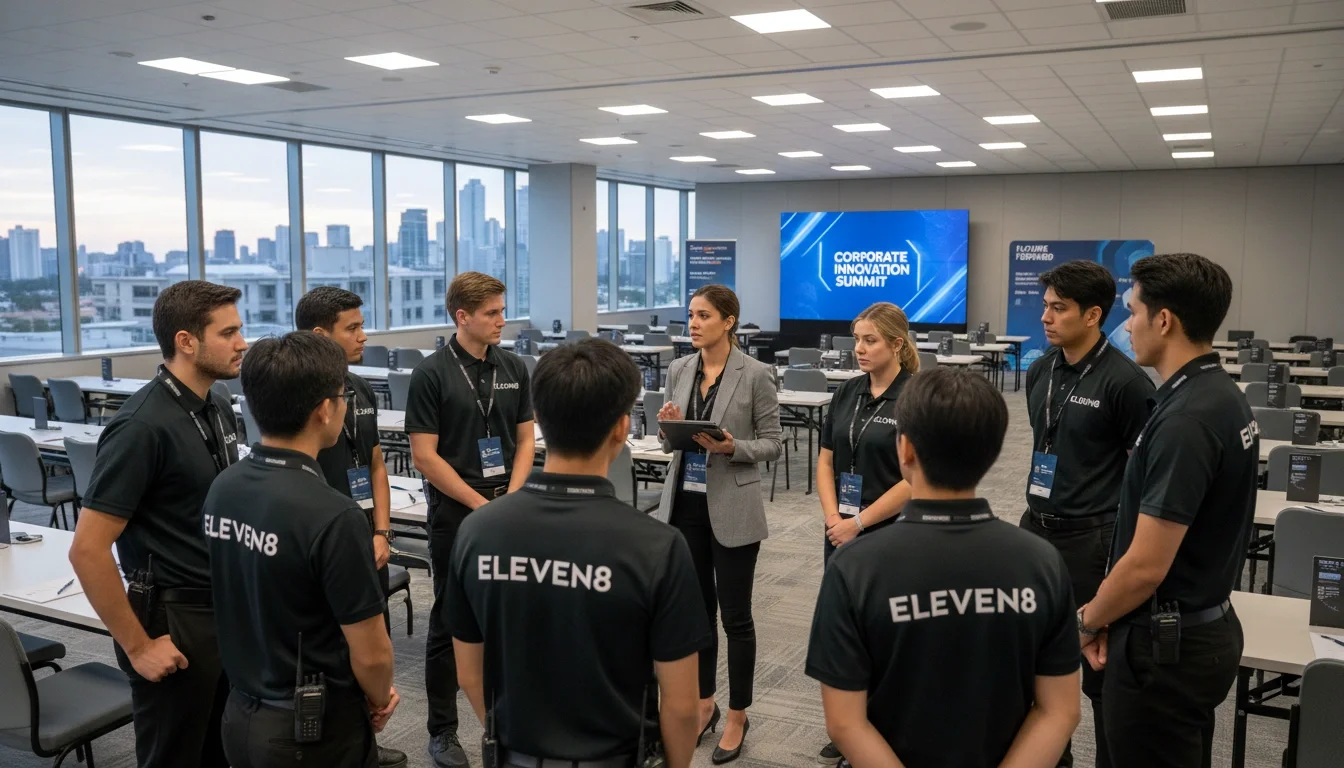 Professional event staffing team ready for corporate event in Charleston SC