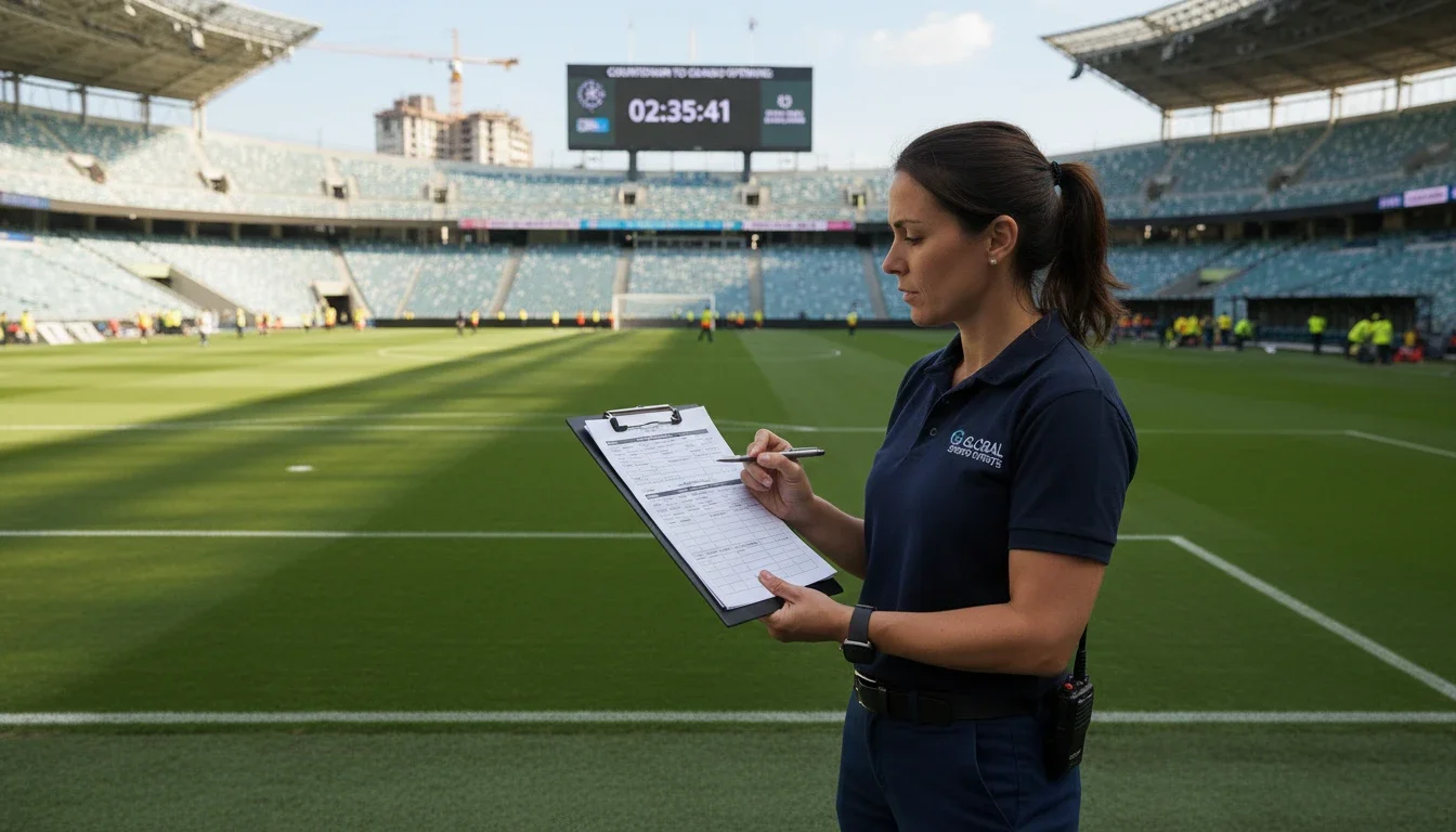 event manager reviewing FIFA World Cup staffing plan and role assignments